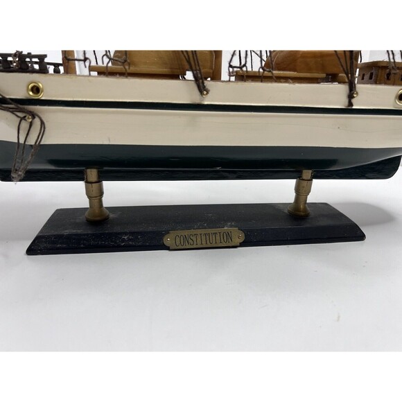 VTG Sailing Ship 3 Mass Model Constitution 17 in Collectible Decor Cloth Cannons - Picture 11 of 12